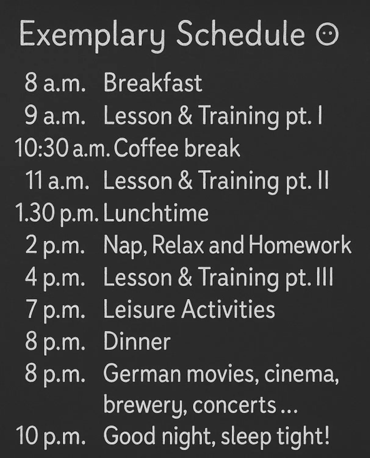 SprachHaus Bamberg - programma di corsi esemplare